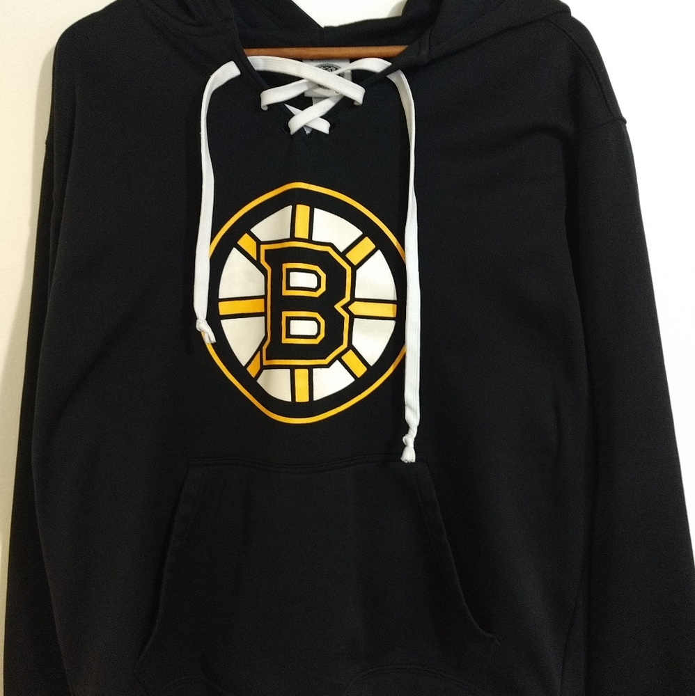 Boston Bruins Lace Up 🏒 Hoodie Official NHL